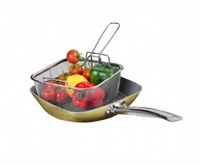 Fry Pan Persegi dan Keranjang Penggorengan